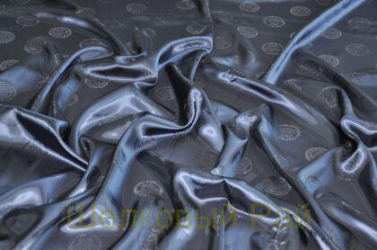 Подкладочная ткань темно-синяя "versace" (д-979)