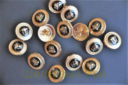 Пуговицы черные Versace 17 мм (д-1388)