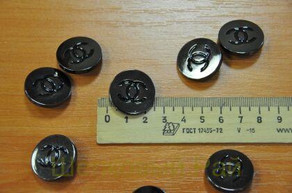 Пуговицы Chanel - 25 мм цвет никель "Chanel" (к-27)