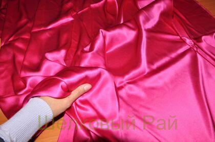 Шелк розовый атлас стрейч (г-52)