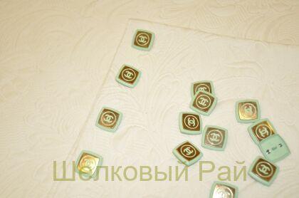Пуговицы ментоловые квадратные "Chanel" (к-19)
