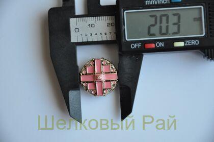 Пуговицы розовые 20 мм "Chanel" (д-1385)