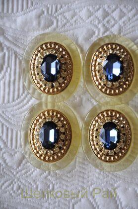 Пуговица декоративная "D&G" (45 мм./40 мм.)