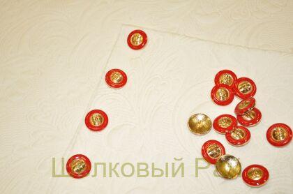 Пуговицы красные круглые "Chanel" (к-15)