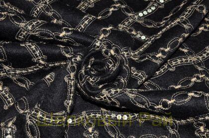 Пальтовая шерсть-пайетки "Escada" (д-431)