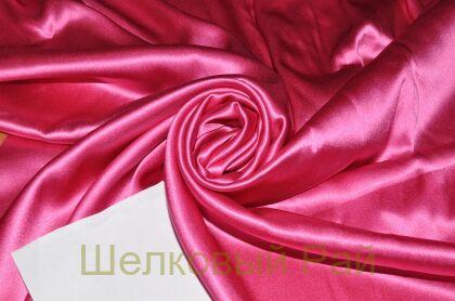Шелк розовый атлас стрейч (г-52)
