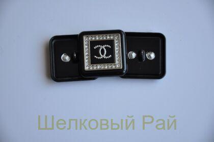 Пуговицы серебристые квадратные "Chanel" 25 мм (д-1387)