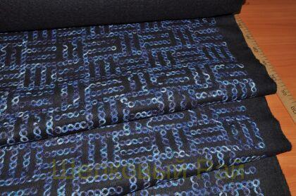 Шерсть пальтовая-вышивка "ESCADA" (д-433)