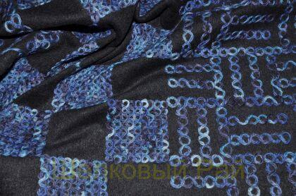 Шерсть пальтовая-вышивка "ESCADA" (д-433)