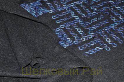 Шерсть пальтовая-вышивка "ESCADA" (д-433)