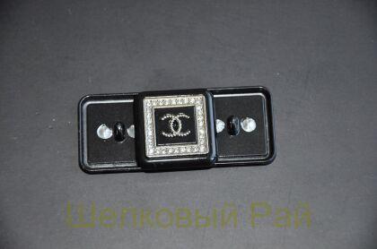 Пуговицы серебристые квадратные "Chanel" 25 мм (д-1387)