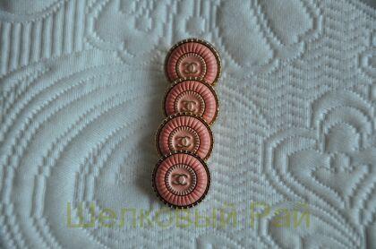 Пуговицы Chanel 18 мм кораллового цвета (д-1426)