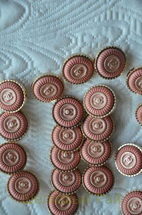 Пуговицы Chanel 18 мм кораллового цвета (д-1426)