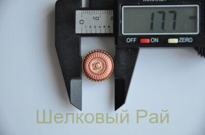 Пуговицы Chanel 18 мм кораллового цвета (д-1426)
