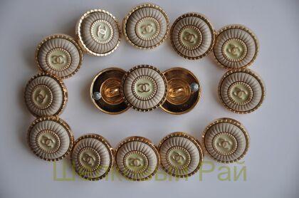 Пуговицы Chanel 18 мм цвет бежевый (д-1429)