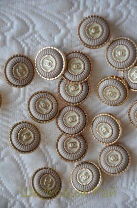 Пуговицы Chanel 18 мм цвет бежевый (д-1429)