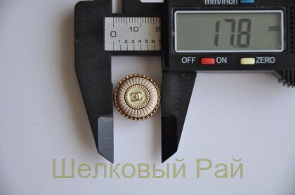 Пуговицы Chanel 18 мм цвет бежевый (д-1429)