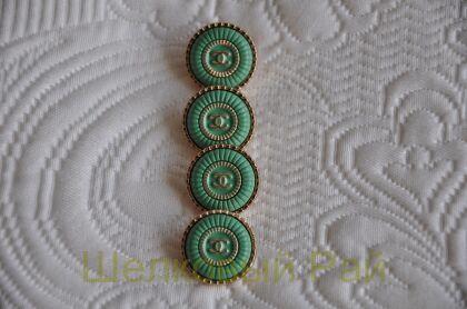 Пуговицы Chanel 18 мм зеленого цвета (д-1430)