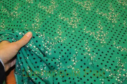 Вискоза натуральная в горошек (д-1295)