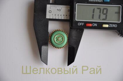 Пуговицы Chanel 18 мм зеленого цвета (д-1430)