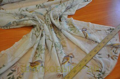 Батист шелковый с птицами (д-1334)