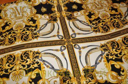 Твил шелковый в стиле Versace раппорт (д-1296)