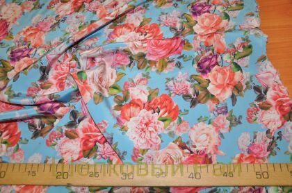 Крепдешин розы (д-1301)