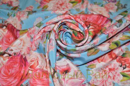 Крепдешин розы (д-1301)