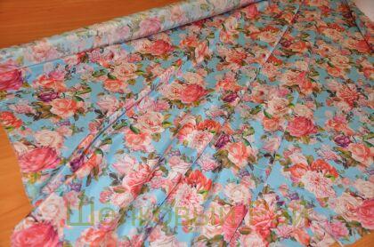 Крепдешин розы (д-1301)