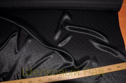 Подкладочный шелк натуральный, черный (д-1356)