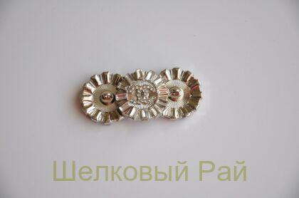 Пуговицы серебристого цвета 20 мм "Chanel" (д-1371)