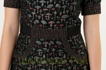 Ткань жаккард с грибами "Malhia Kent" (т104179)