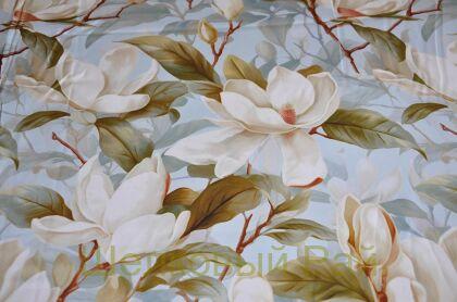 Плотный шелк стрейч "Белая магнолия" 19 момми (д-1478)