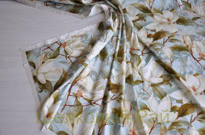 Плотный шелк стрейч "Белая магнолия" 19 момми (д-1478)