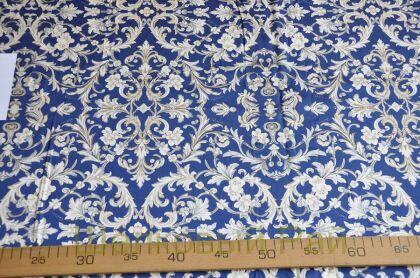 Плотный синий шелк стрейч "Roberto Cavalli" 19 момми (д-1476)