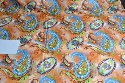 Плотный шелк стрейч пейсли "Etro" 19 момми (д-1479)