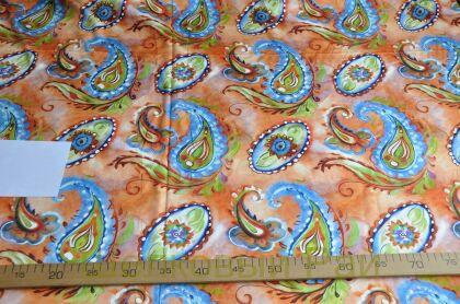Плотный шелк стрейч пейсли "Etro" 19 момми (д-1479)