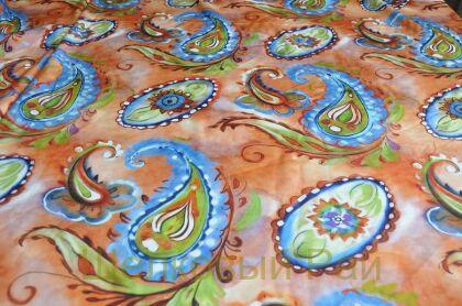 Плотный шелк стрейч пейсли "Etro" 19 момми (д-1479)