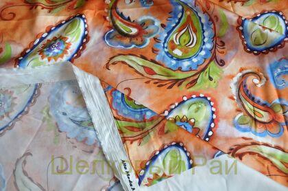 Плотный шелк стрейч пейсли "Etro" 19 момми (д-1479)