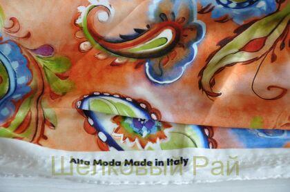 Плотный шелк стрейч пейсли "Etro" 19 момми (д-1479)