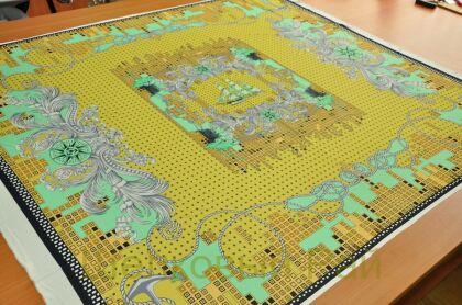 Вискозный трикотаж "Versace" (желтый)