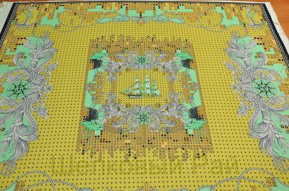 Вискозный трикотаж "Versace" (желтый)