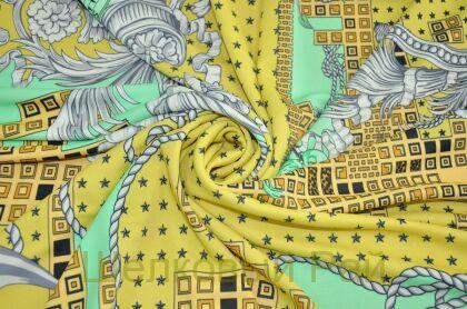 Вискозный трикотаж "Versace" (желтый)