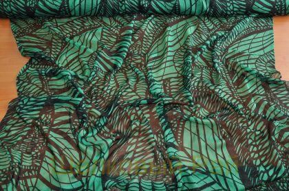 Шифон шелковый "Marina Rinaldi" изумрудный цвет (ж-20)