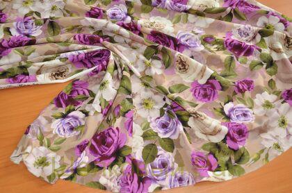 Крепдешин шелковый "Blugirl" цветочный принт (г-481)