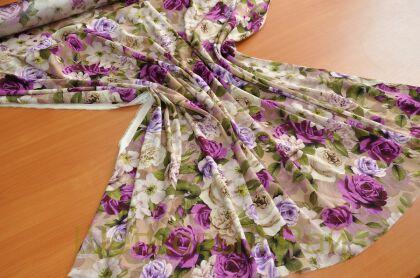 Крепдешин шелковый "Blugirl" цветочный принт (г-481)