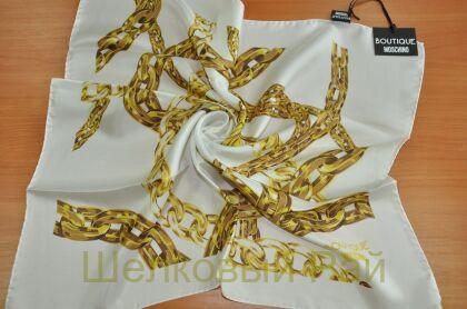 Платок шелковый цепи "MOSCHINO BOUTIQUE" (пл-5)
