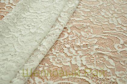 Кружевное полотно "Valentino" Цвет белый (молочный) (г-359)