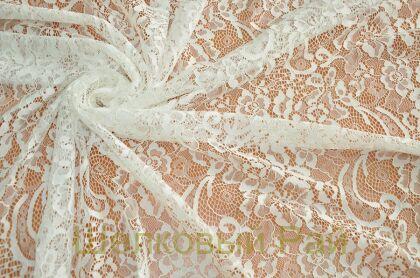 Кружевное полотно "Valentino" Цвет белый (молочный) (г-359)