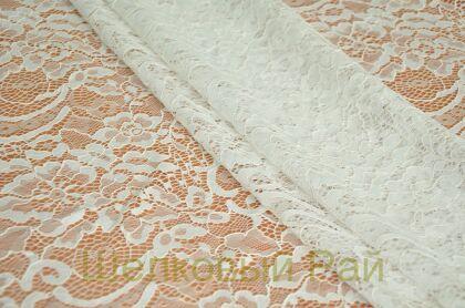 Кружевное полотно "Valentino" Цвет белый (молочный) (г-359)